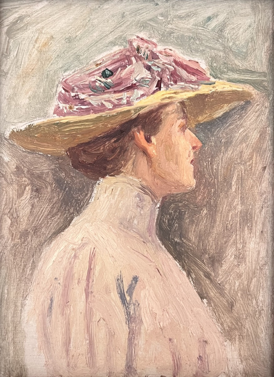 Anonymous - Portrait Of A Woman With A Hat-photo-2