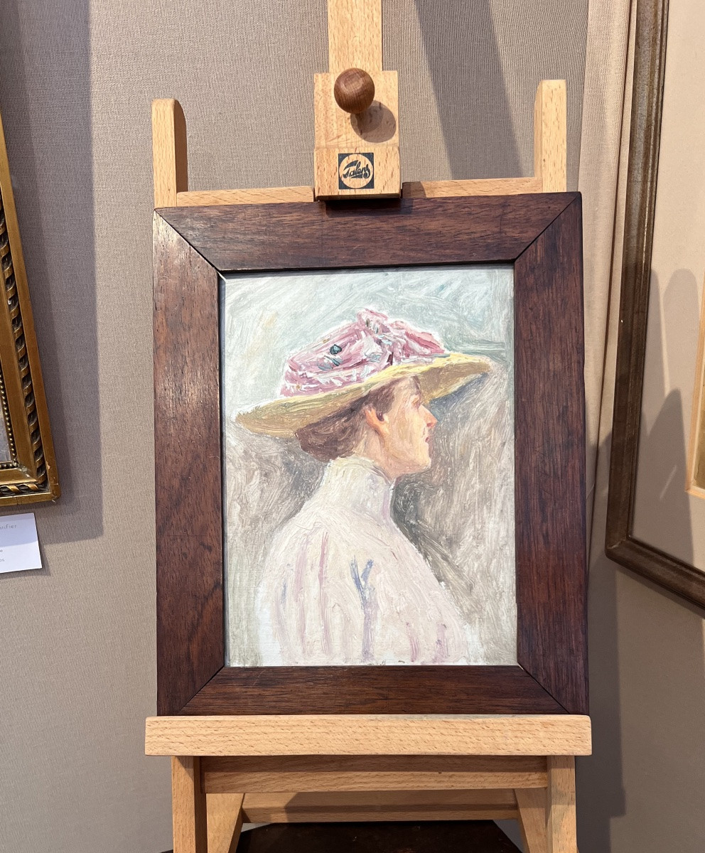 Anonymous - Portrait Of A Woman With A Hat-photo-4