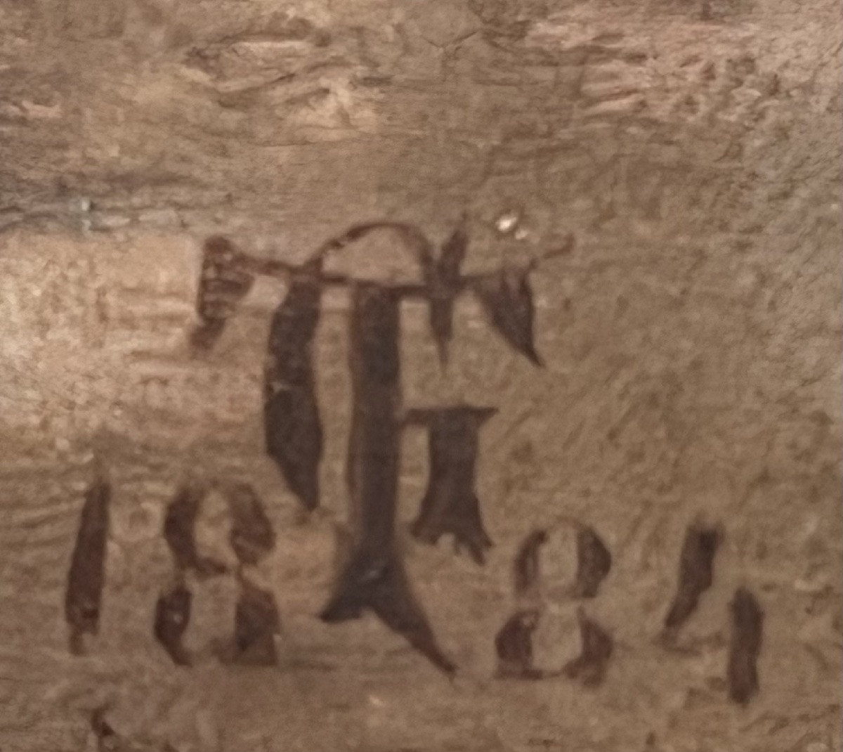 Fort Bloqué près de Lorient  - Huile sur toile monogrammée et datée 1884-photo-3