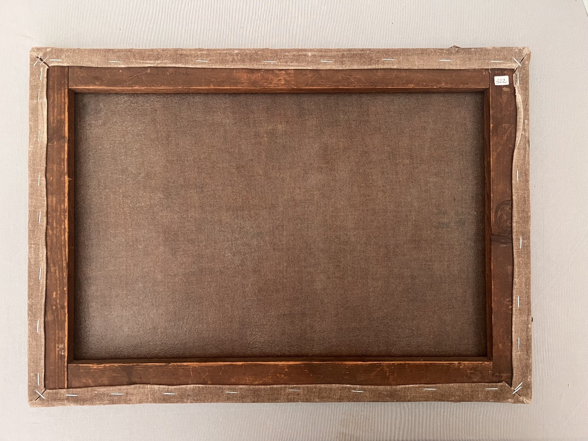 Fort Bloqué près de Lorient  - Huile sur toile monogrammée et datée 1884-photo-4