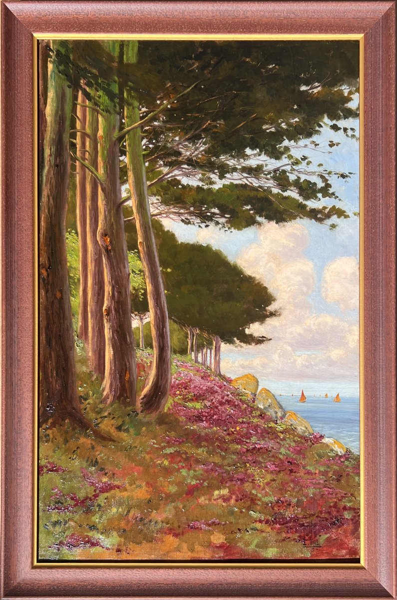 Louis Vallet - Sapins au Diben (Finistère) - 1914