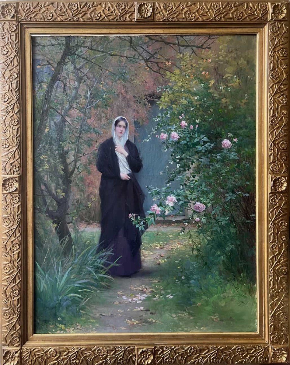 Jeanne Rongier (1852-1929) - Autumn Flower - 1895 - Oil On Canvas-photo-2