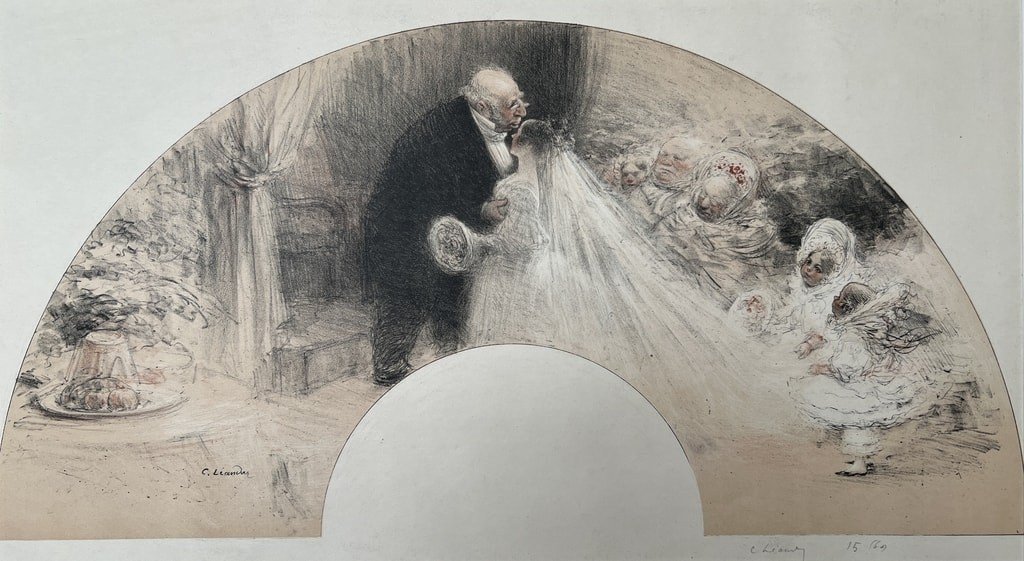 Charles Léandre (1862-1934) - Le Mariage -  Lithographie signée dans la planche en bas à gauche « C. Léandre », contresignée en bas à droite et numérotée 15/60