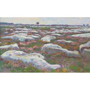 Maurice ELIOT - Roches blanches (Nemours) - pastel
