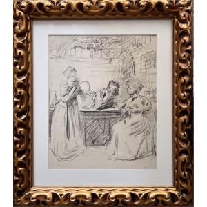 Josef Gisela - At The Herbalist's - Charcoal
