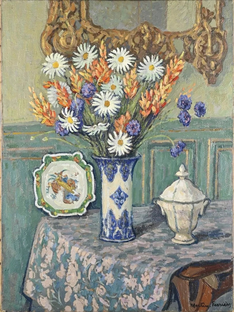 Jac Martin Ferrières (1893-1972) Huile sur toile 65*87 cms-photo-3