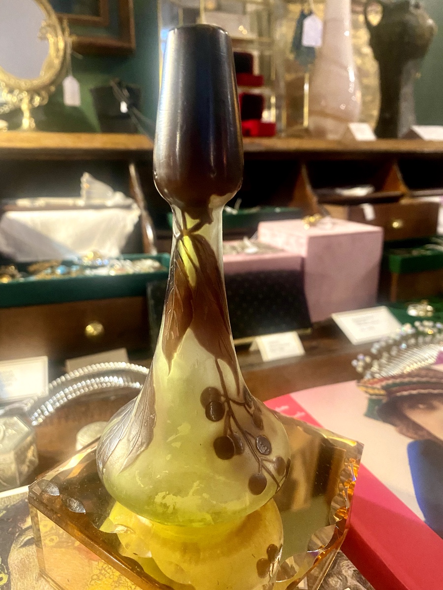 Soliflore Vase By émile Gallé, 20th Century.-photo-2