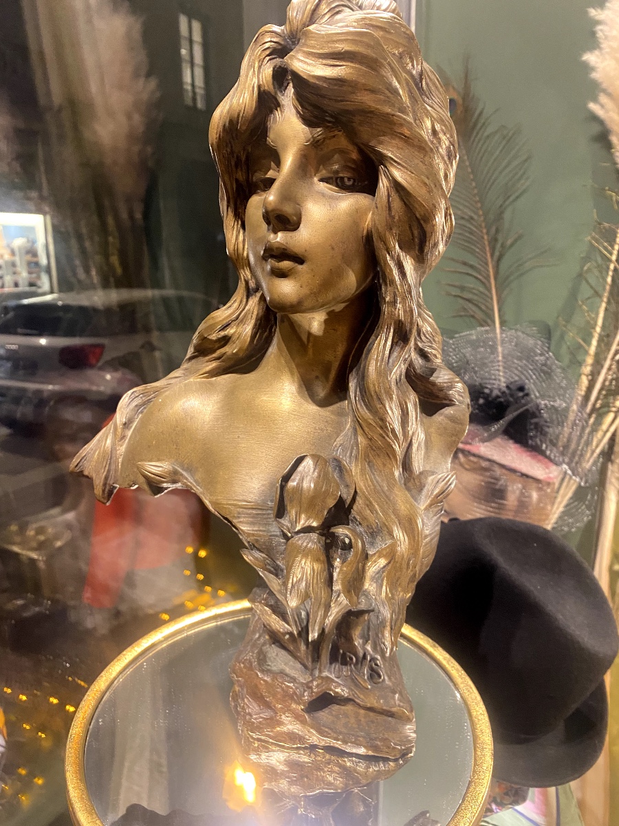 Bronze Sculpture Emmanuel Villanis "iris"-photo-3