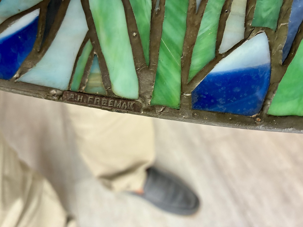A.H FREEMAN - Lampe Américaine (1901-1910) (a travaillé pour Tiffany Studios NY) - H.59-photo-4