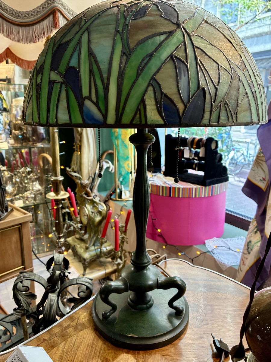 A.H FREEMAN - Lampe Américaine (1901-1910) (a travaillé pour Tiffany Studios NY) - H.59-photo-1