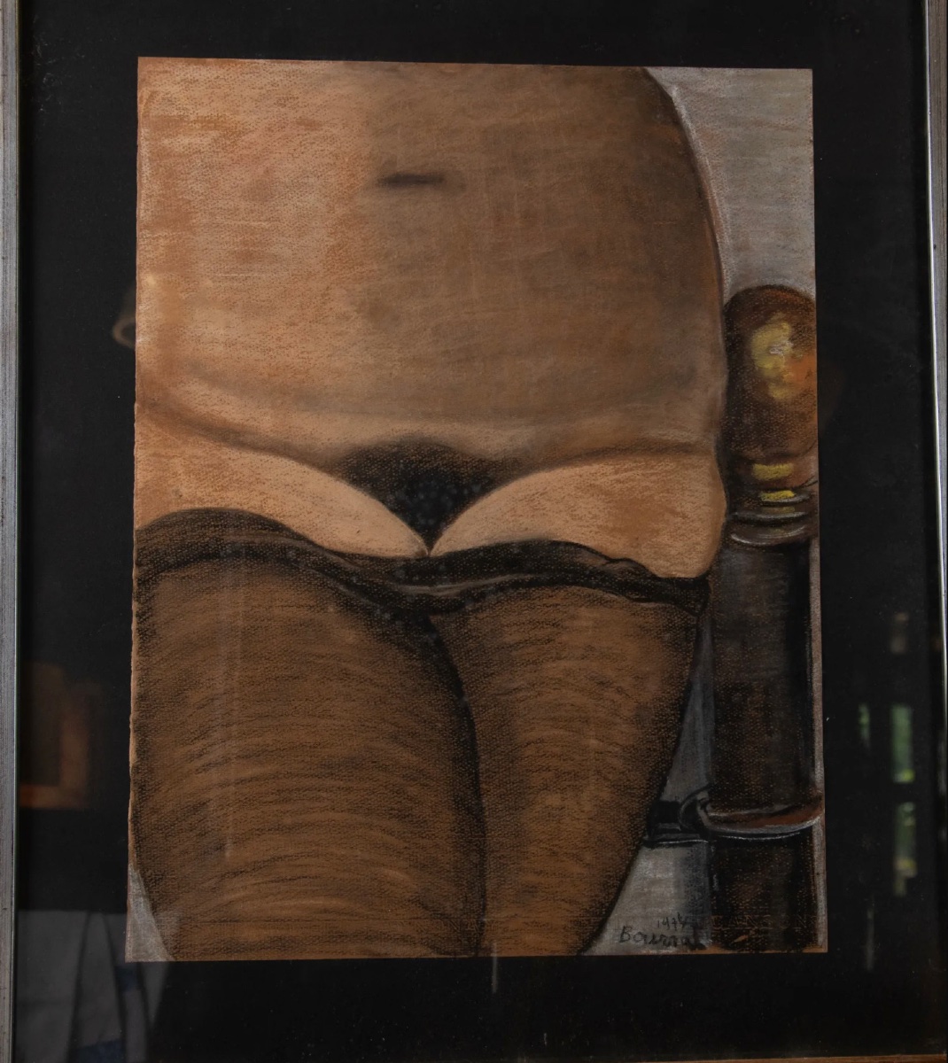 Marie-Thérèse BOURRAT (LYON 1938)  « Nu aux bas noirs »-photo-2