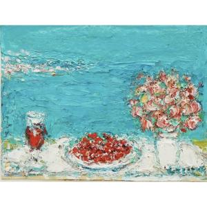 André COTTAVOZ (1922-2012) huile sur toile - Dimensions hors cadre 24 x 32 cm