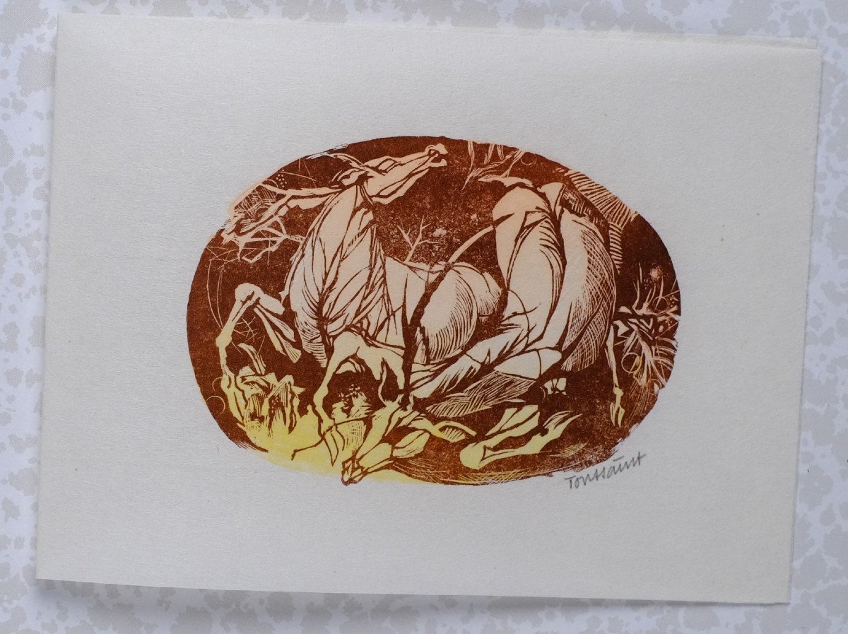 André Toussaint (hermeton-sur-meuse 1923 - Brussels 2006). Lot Of 8 Ex-libris.ex-libris-photo-4
