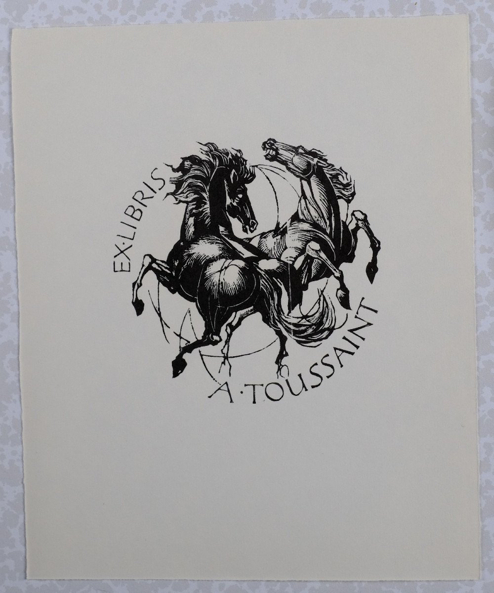 André Toussaint (hermeton-sur-meuse 1923 - Brussels 2006). Lot Of 8 Ex-libris.ex-libris-photo-3