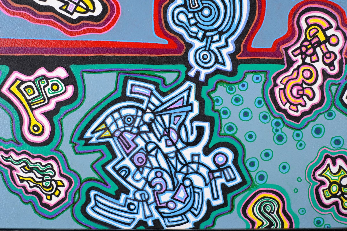 Boris Mestchersky (1963). Mixed Media On Panel (acrylic And Various). Work From 2022-photo-2