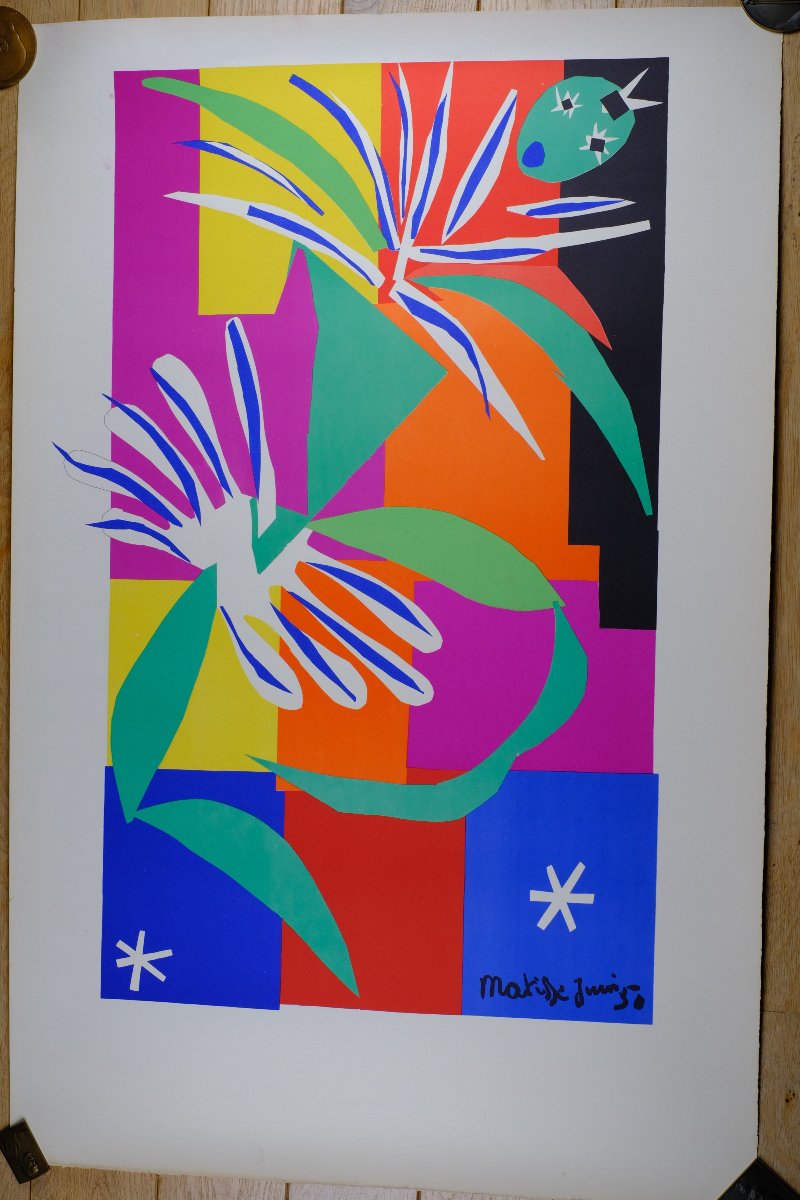 Affiche Ancienne Originale Matisse - Côte D’azur, Danseuse Créole, 1965 – Avant La Lettre. E.o -photo-3