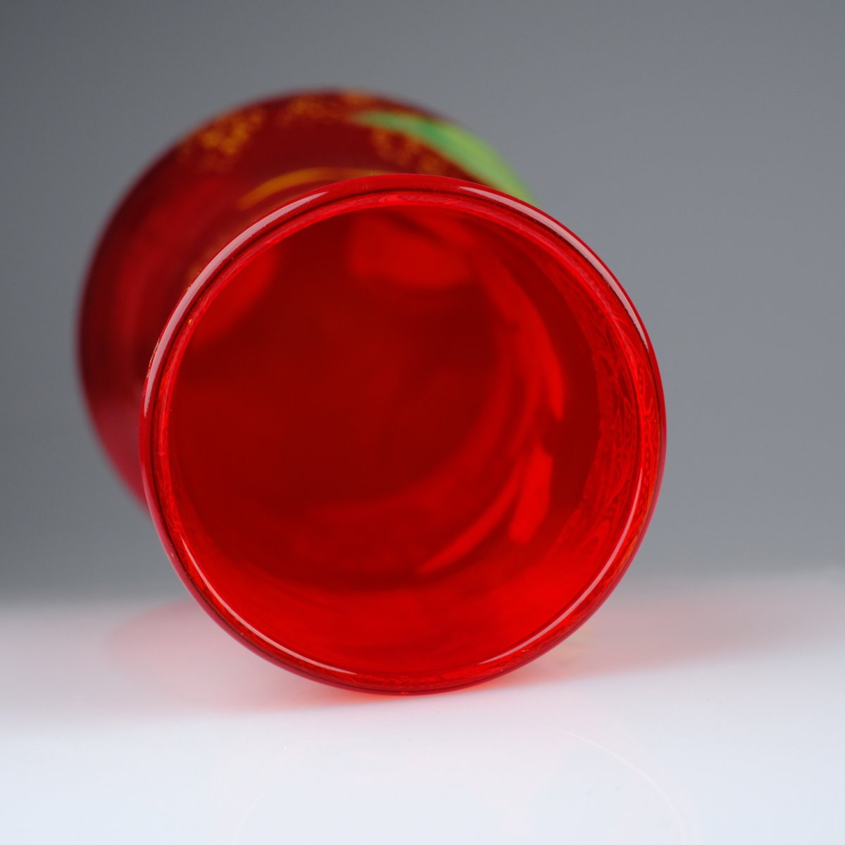 Christallerie de Saint-Denis (Paris). - François-Théodore Legras - Vase -  Lamartine Rouge-photo-1