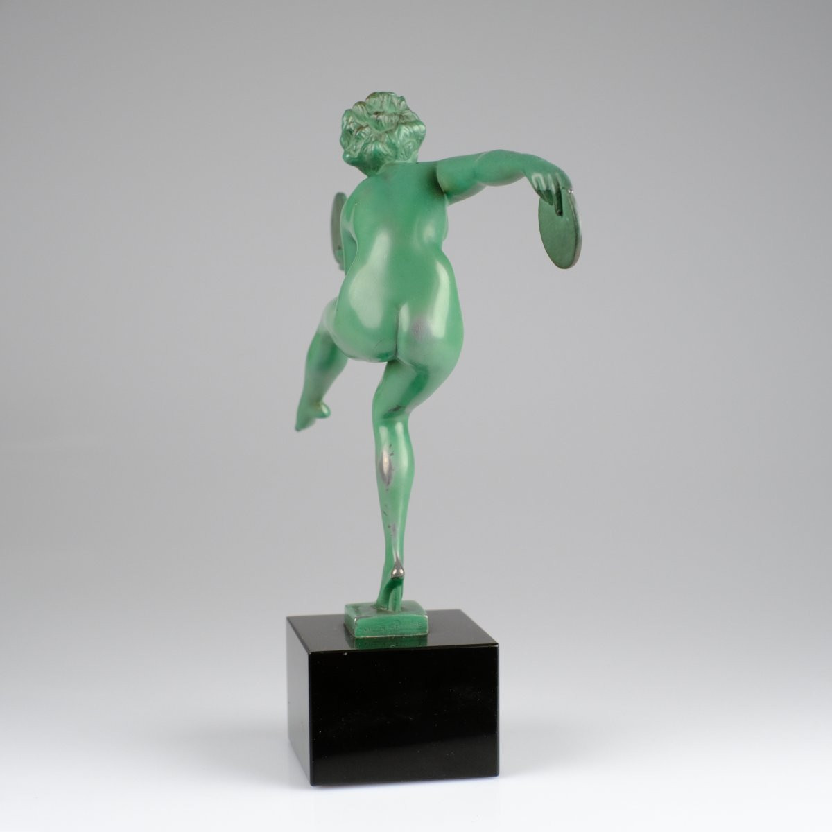 Art Déco Danseuse païenne signée Derenne pour Marcel Bouraine.Max Le Verrier .Nu féminin.-photo-2