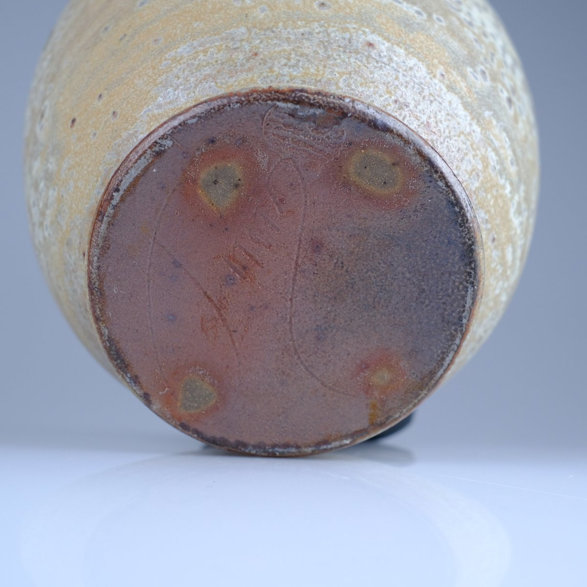 Maurice Pitot (20th Century). Stoneware Vase With Shades Of Blue, Art Deco Period. Vintage Design-photo-4