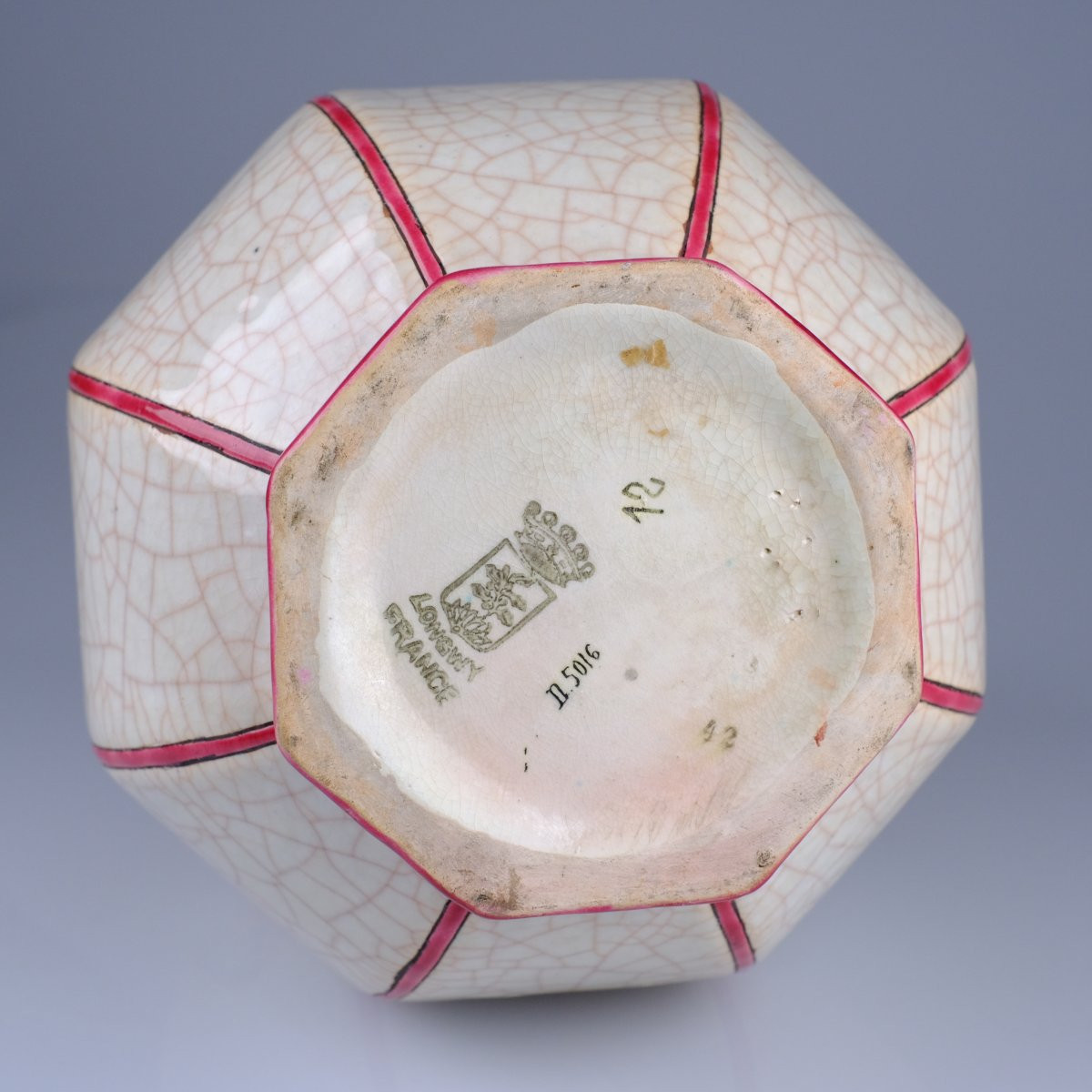 Grand vase Art Déco Emaux de Longwy. Circa 1934. D 5016.Att.Maurice-Paul CHEVALLIER -photo-4