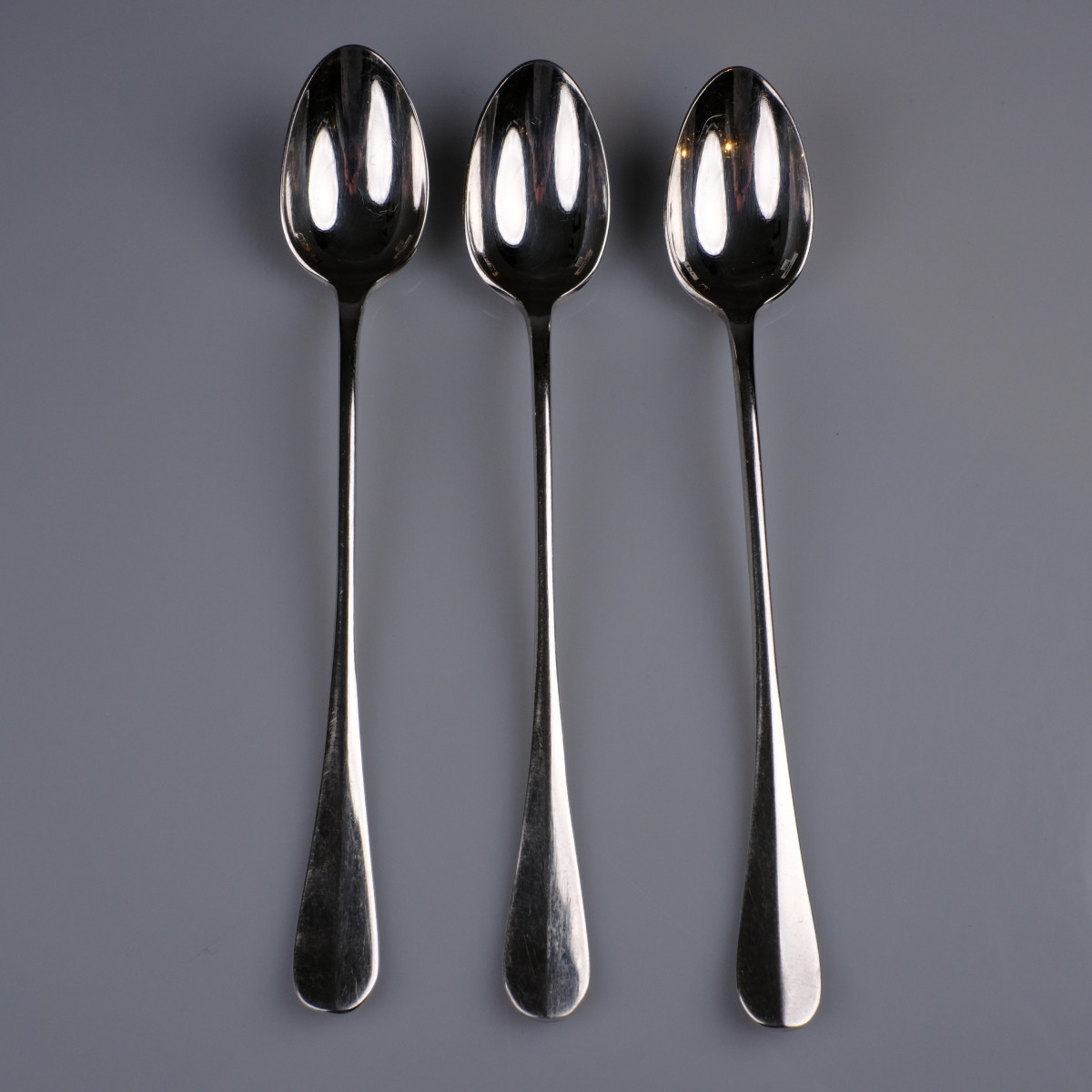 3 x  Cuillères à cocktail ou soda Uniplat Christofle. Art de la table à la Française.Mixologie