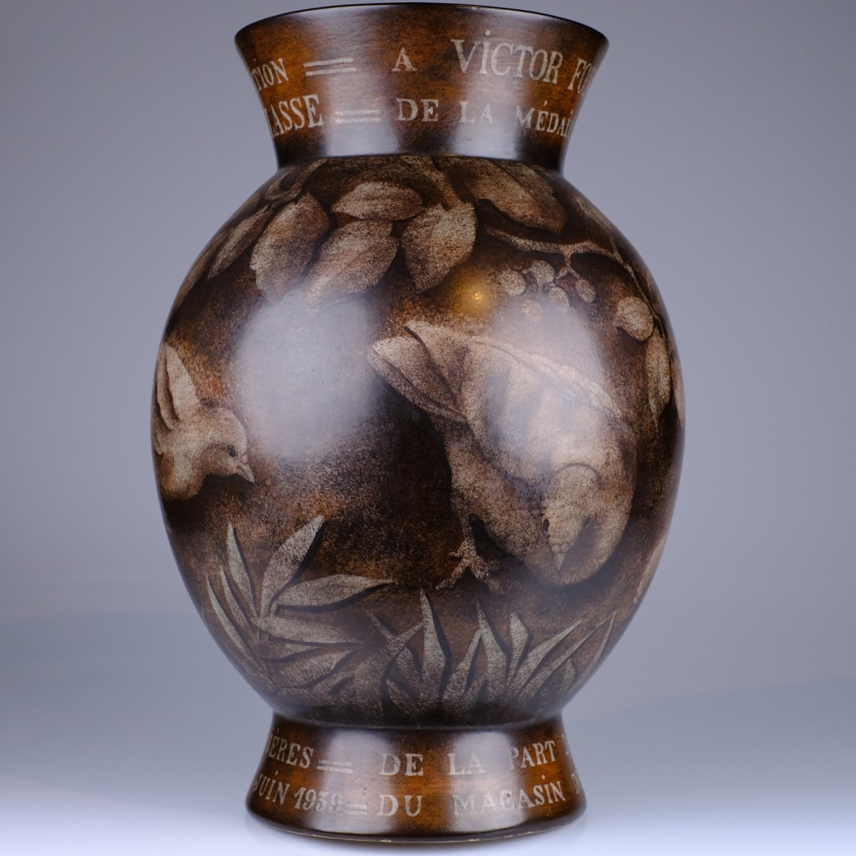 Charles Catteau (1880-1966) Large Art Deco Earthenware Vase, F1300 D2300-photo-4