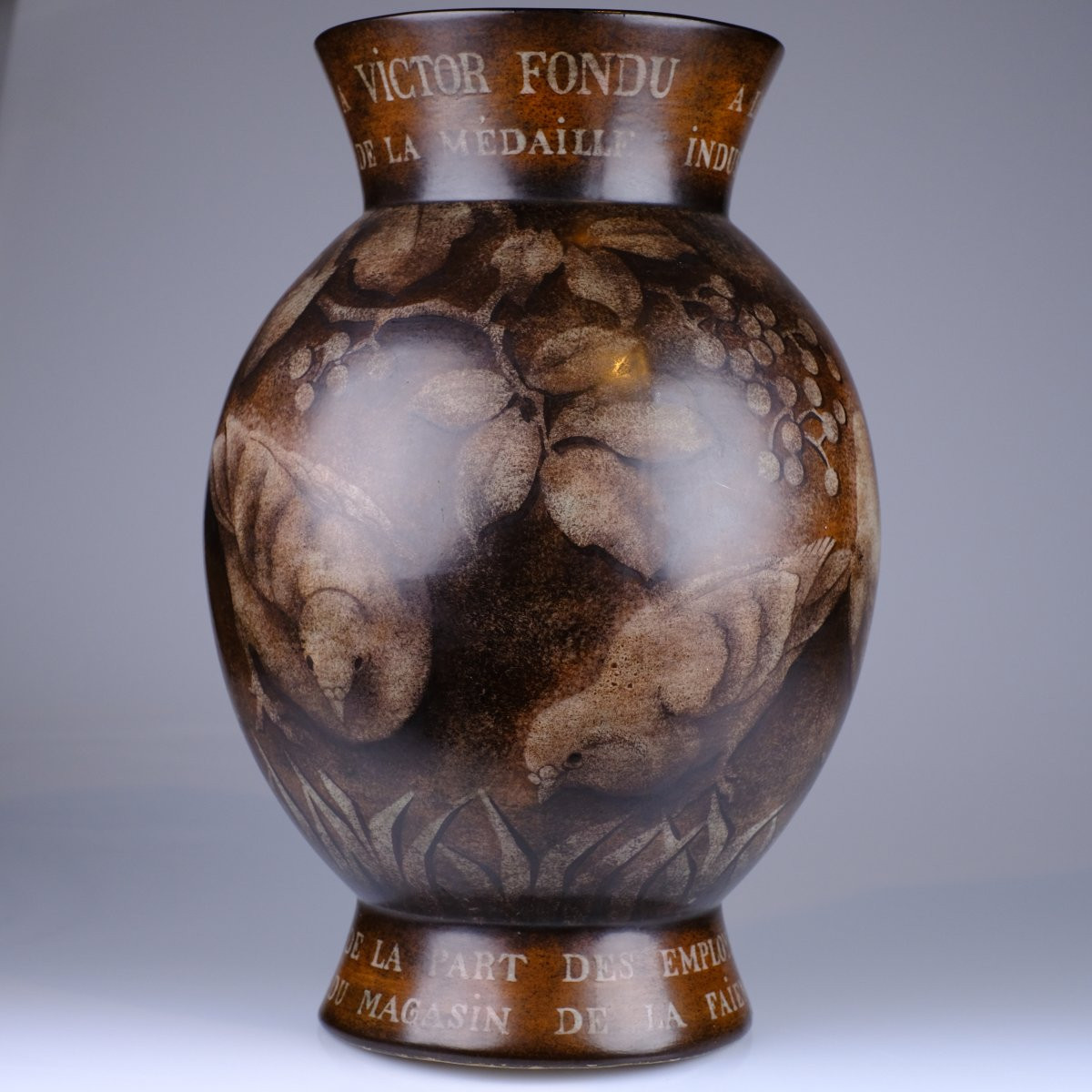 Charles Catteau (1880-1966) Large Art Deco Earthenware Vase, F1300 D2300-photo-1