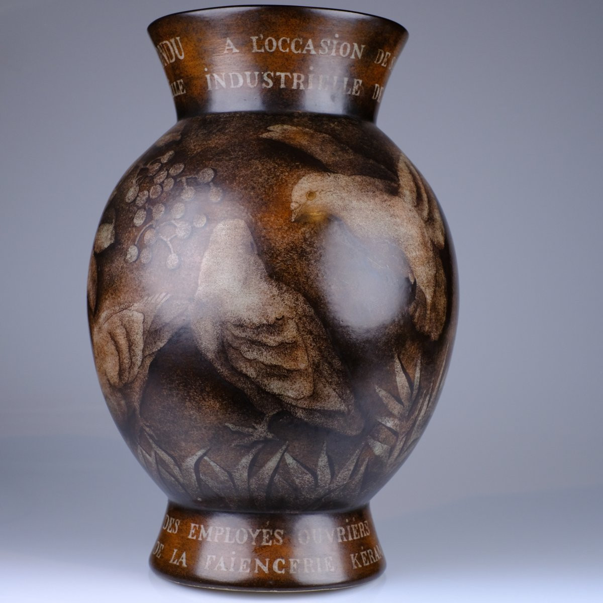 Charles Catteau (1880-1966) Large Art Deco Earthenware Vase, F1300 D2300-photo-2