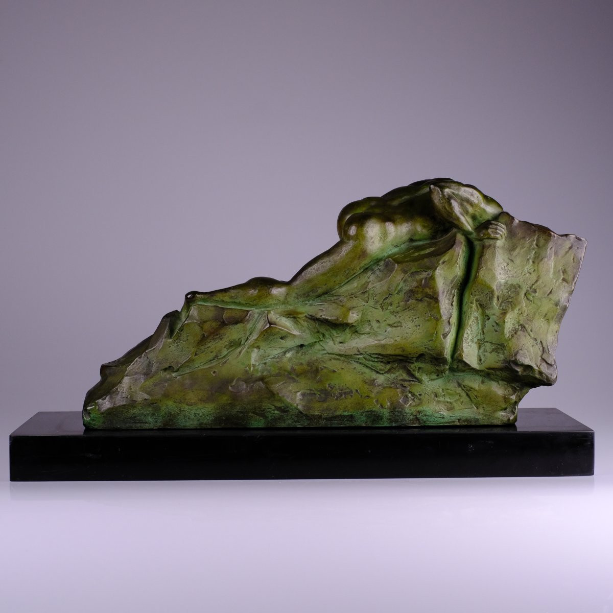 Johan DE MAEGT (1906 - 1987). Imposant Bronze: "La force" Nu masculin.-photo-7