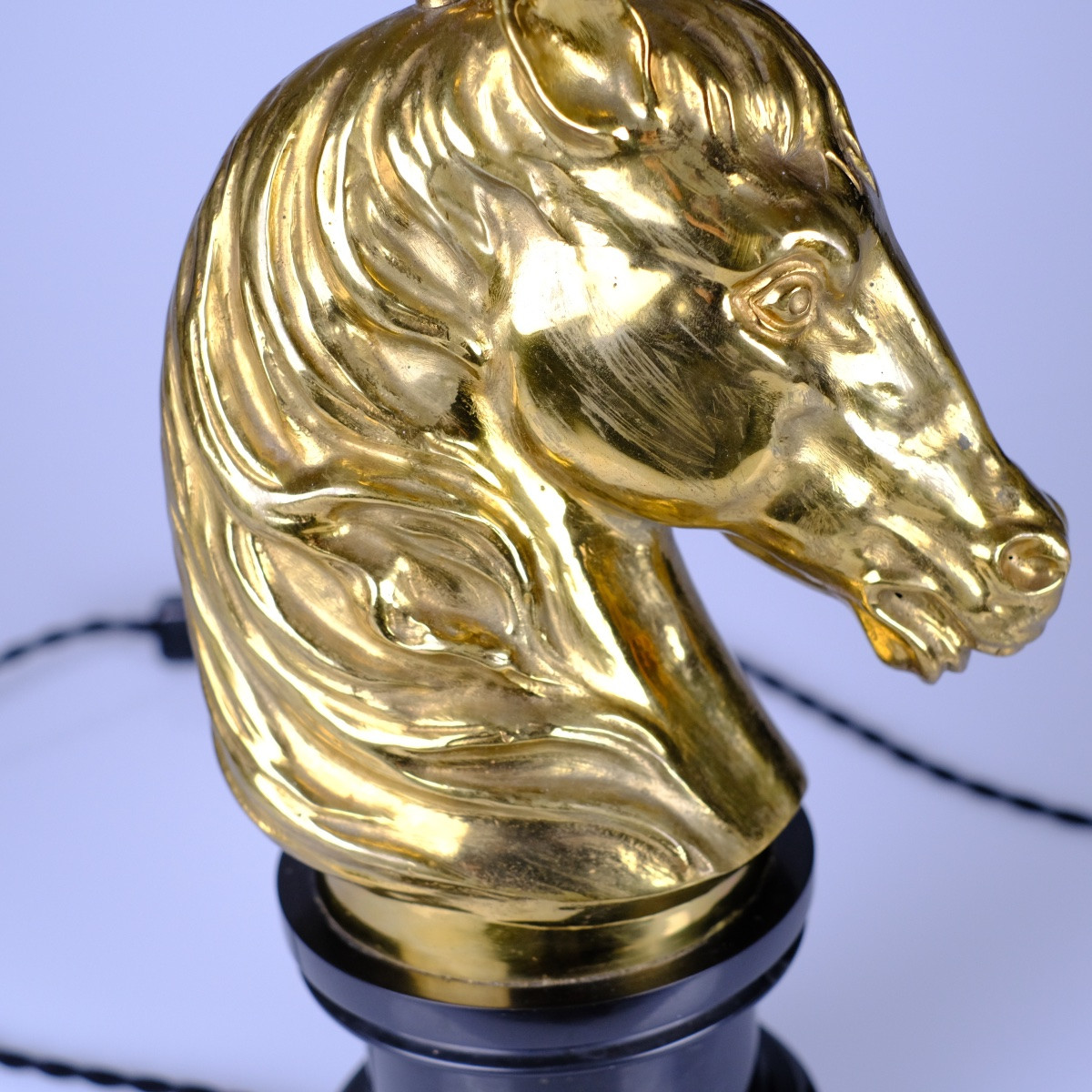 Lampe de table Maison Charles tête de Cheval. Cavalier d'échec.Hollywood Regency. Design 50-60-photo-3