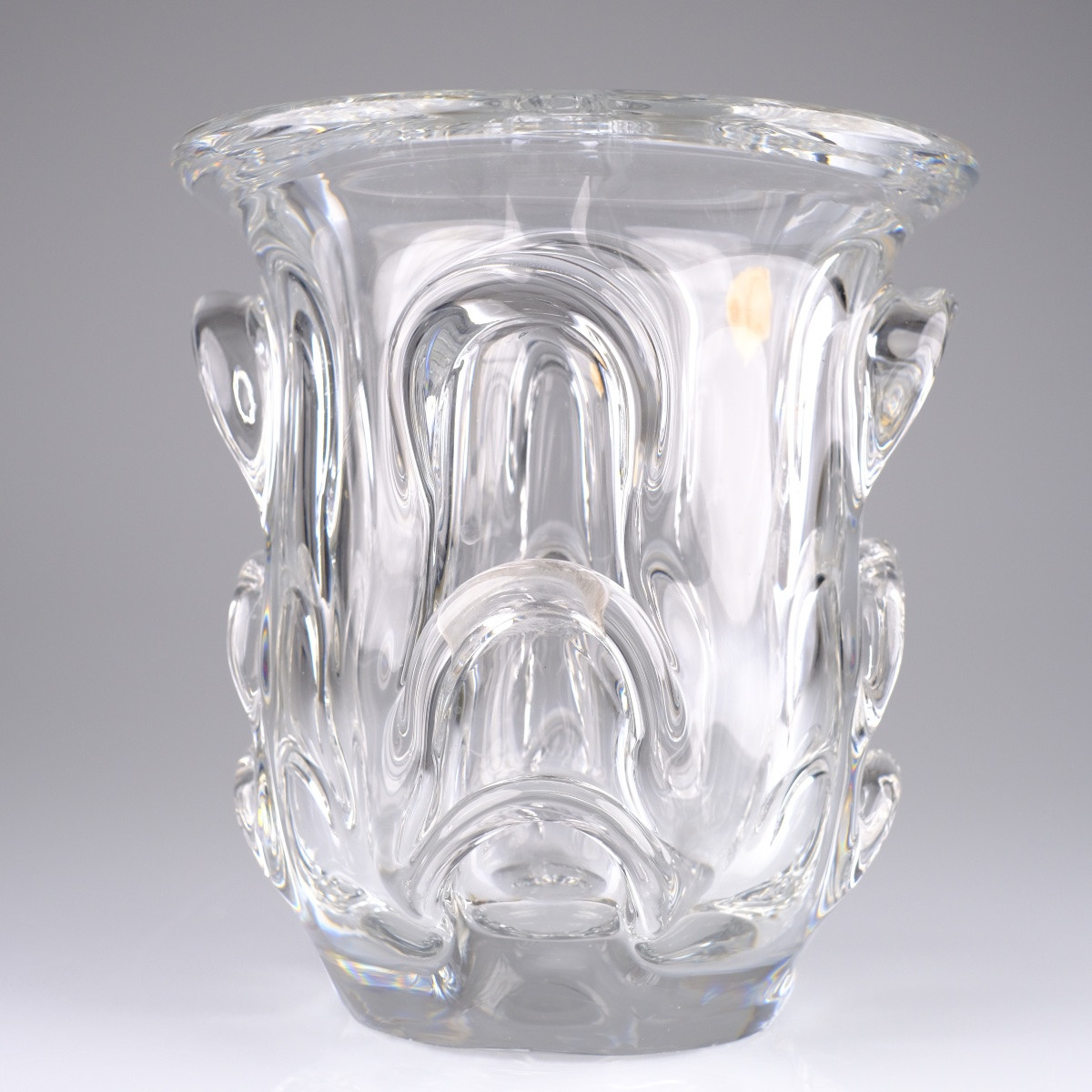 Antonio - Guido Bon / Val Saint Lambert, Champagne Bucket - Crystal Vase, Ca 1950-1960-photo-3