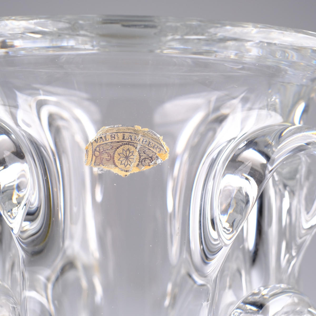 Antonio - Guido Bon / Val Saint Lambert, Champagne Bucket - Crystal Vase, Ca 1950-1960-photo-4