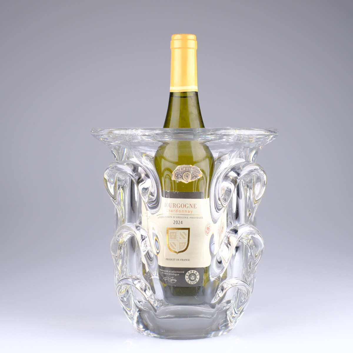 Antonio - Guido Bon / Val Saint Lambert, Champagne Bucket - Crystal Vase, Ca 1950-1960-photo-6