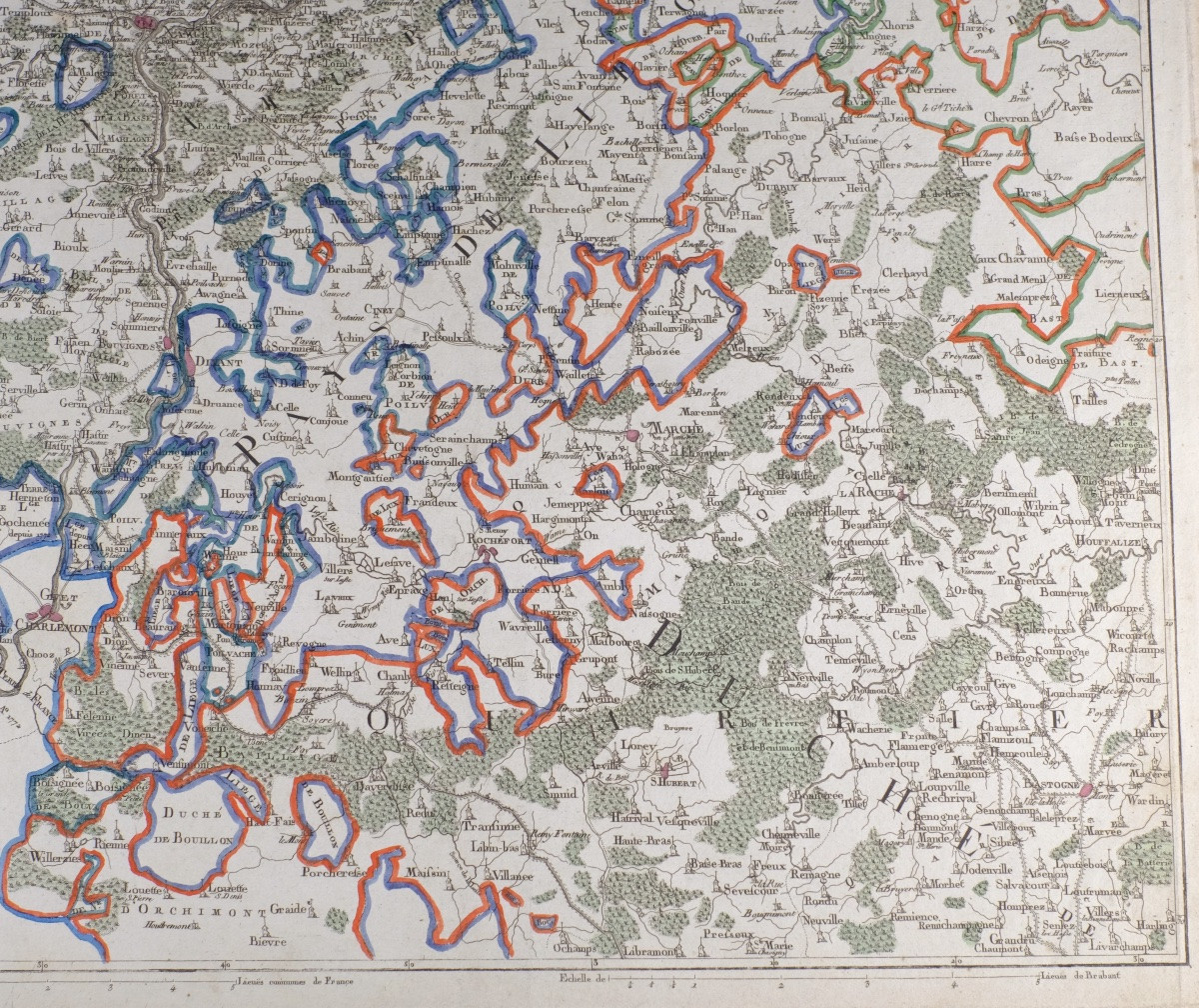 J-B de Bouge (1757-1833) & Jeanne Maillart (XVIII ème). Carte NAMUR,LIEGE,DINANT,CINEY,DURBUY-photo-3