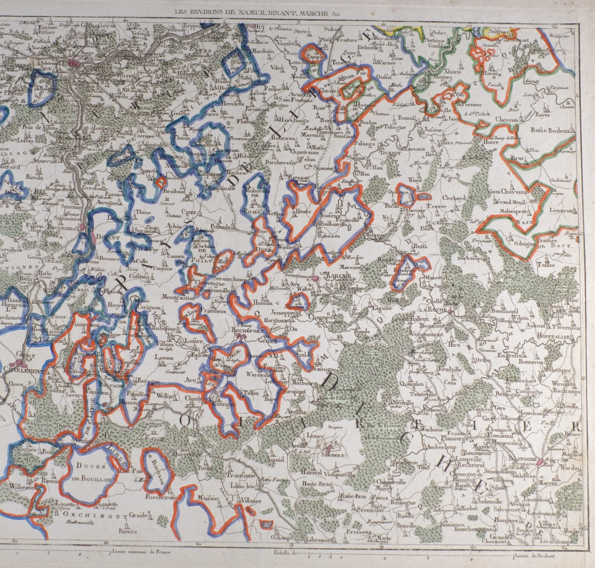 J-B de Bouge (1757-1833) & Jeanne Maillart (XVIII ème). Carte NAMUR,LIEGE,DINANT,CINEY,DURBUY-photo-4