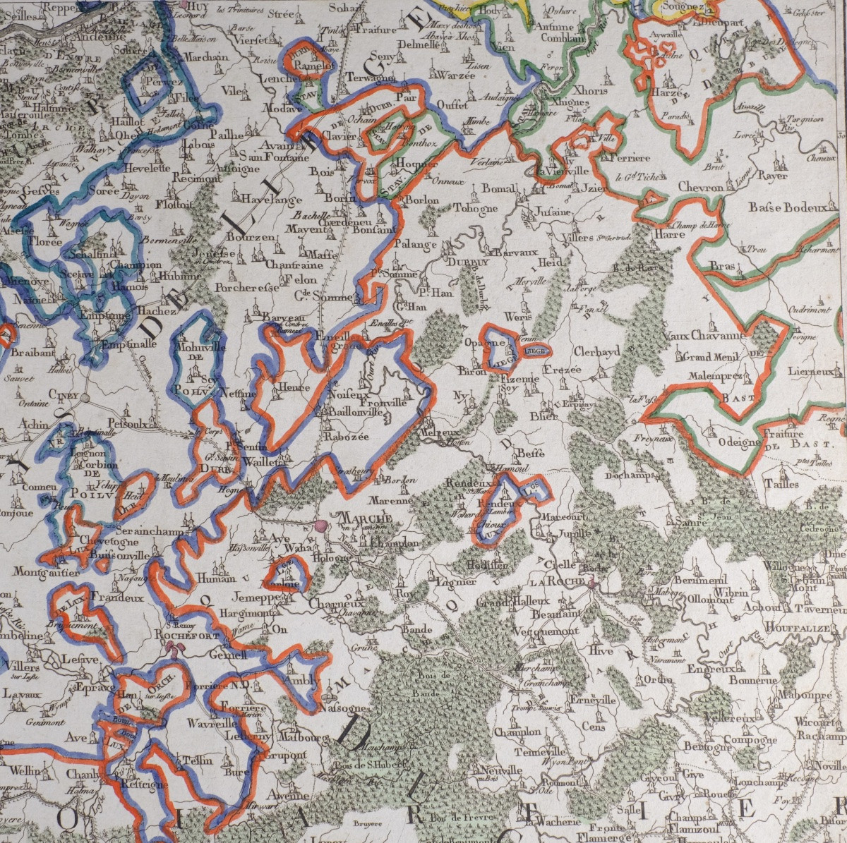J-B de Bouge (1757-1833) & Jeanne Maillart (XVIII ème). Carte NAMUR,LIEGE,DINANT,CINEY,DURBUY-photo-4