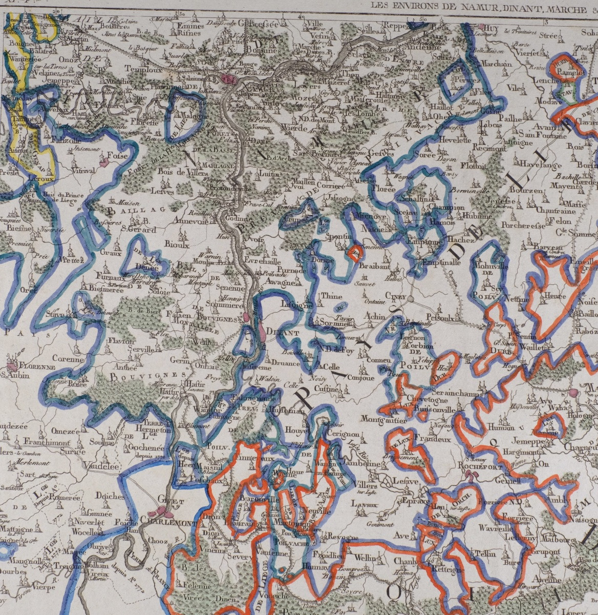 J-B de Bouge (1757-1833) & Jeanne Maillart (XVIII ème). Carte NAMUR,LIEGE,DINANT,CINEY,DURBUY-photo-5