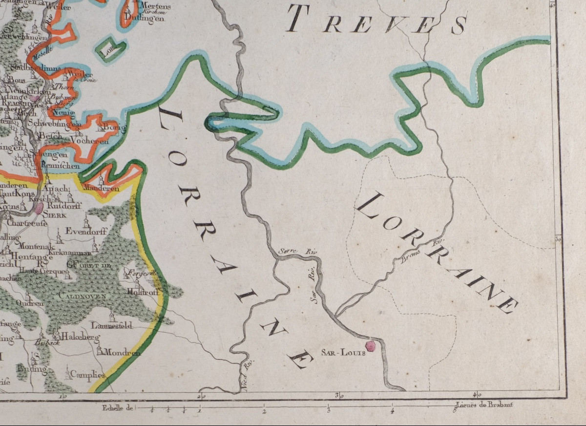 J-B DE BOUGE (1757-1833) & JEANNE MAILLART (XVIII ÈME). CARTE du LUXEMBOURG, ARLON,THIONVILLE..-photo-2