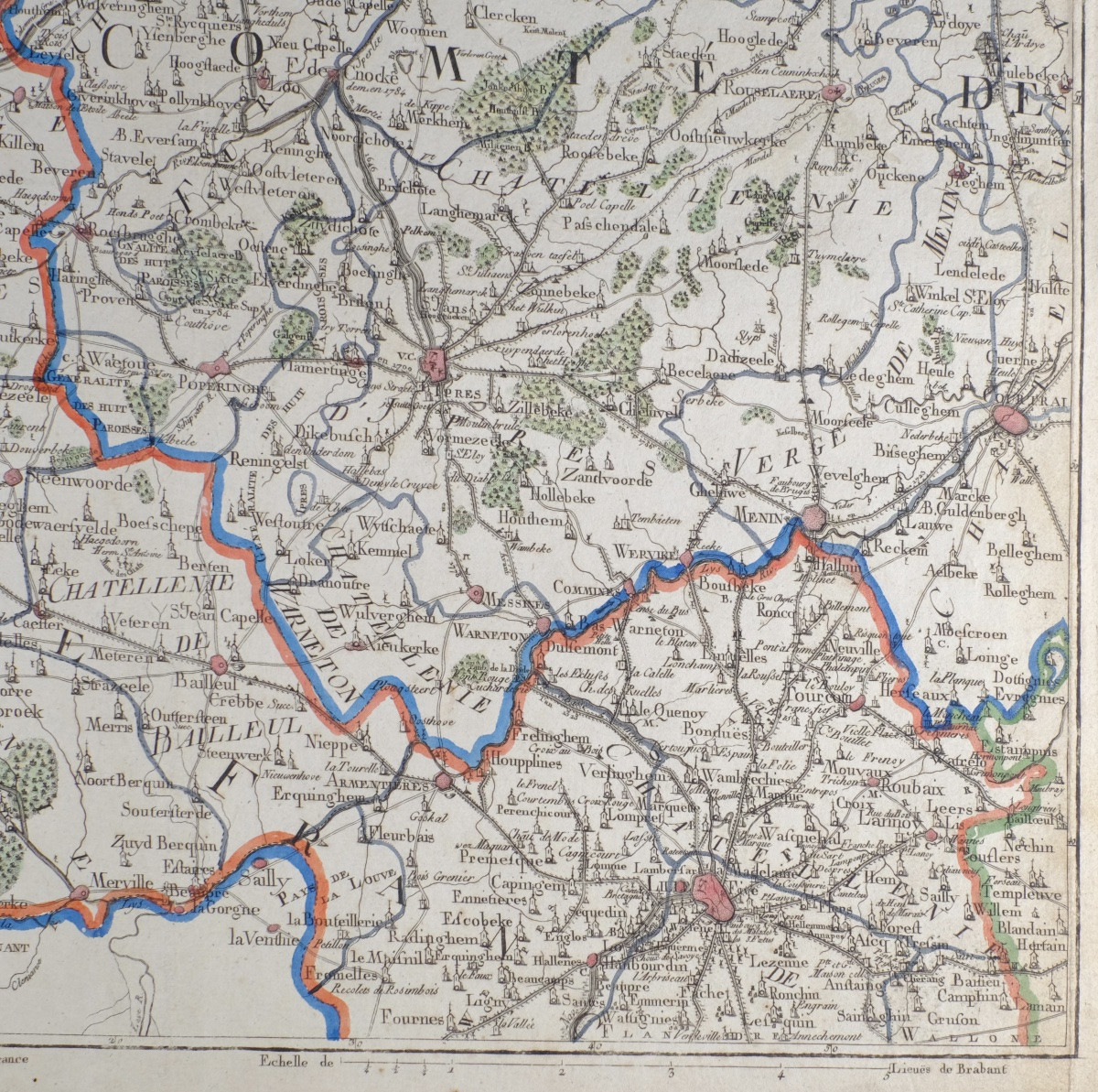 J-B DE BOUGE (1757-1833) & JEANNE MAILLART (XVIII ÈME). CARTE de NIEUPORT,COURTRAI,LILLE,FURNES-photo-2