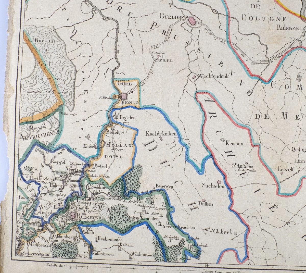 J-B DE BOUGE (1757-1833) & JEANNE MAILLART (XVIII ÈME). CARTE de BUREMONDE,VENLO,GUERLDES,WEZEL-photo-3