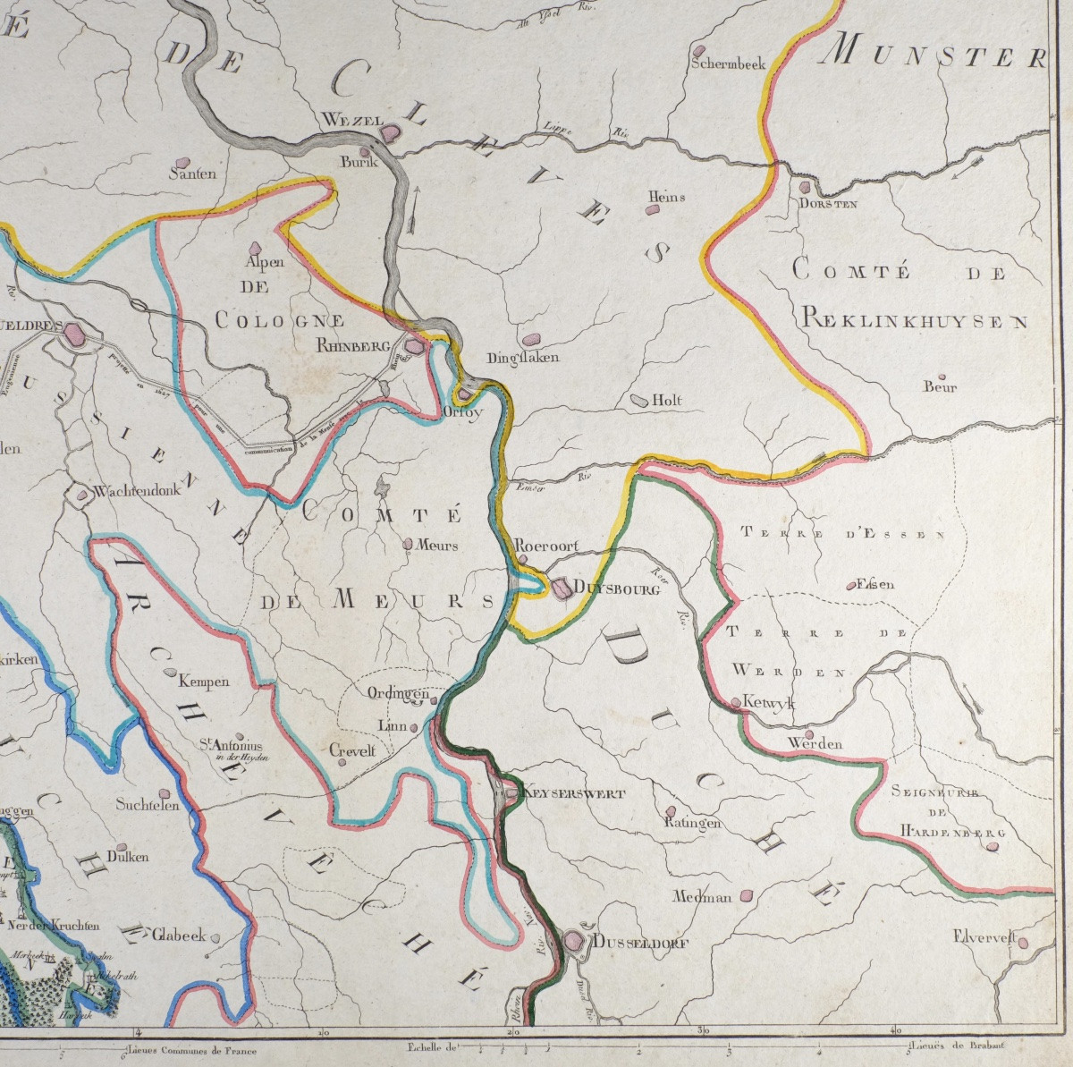 J-B DE BOUGE (1757-1833) & JEANNE MAILLART (XVIII ÈME). CARTE de BUREMONDE,VENLO,GUERLDES,WEZEL-photo-4