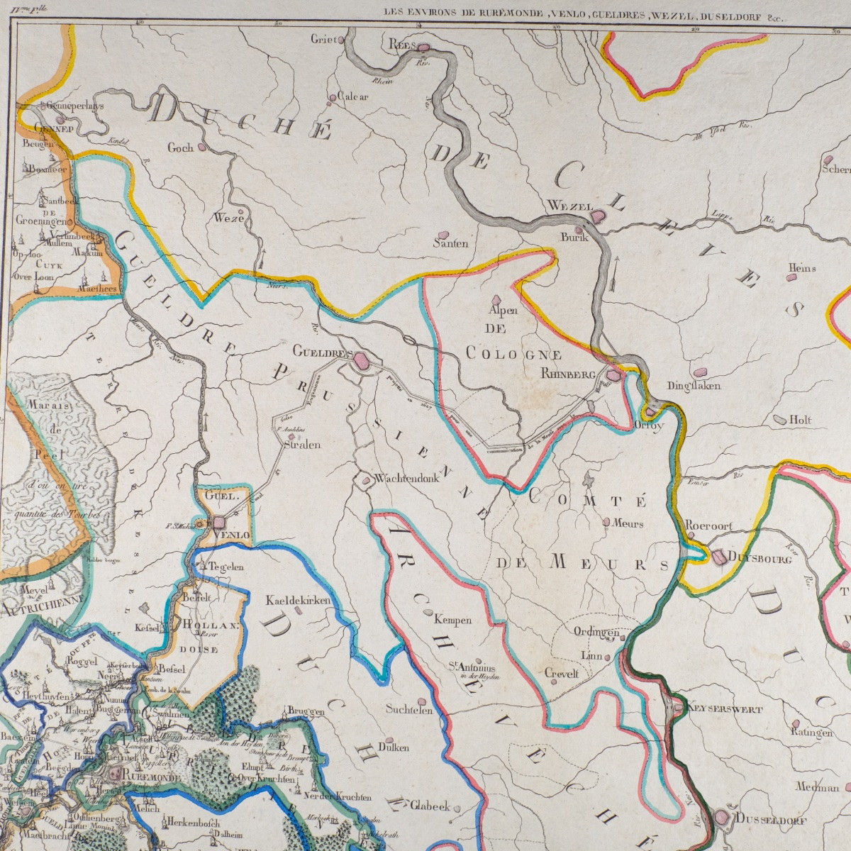 J-B DE BOUGE (1757-1833) & JEANNE MAILLART (XVIII ÈME). CARTE de BUREMONDE,VENLO,GUERLDES,WEZEL-photo-1