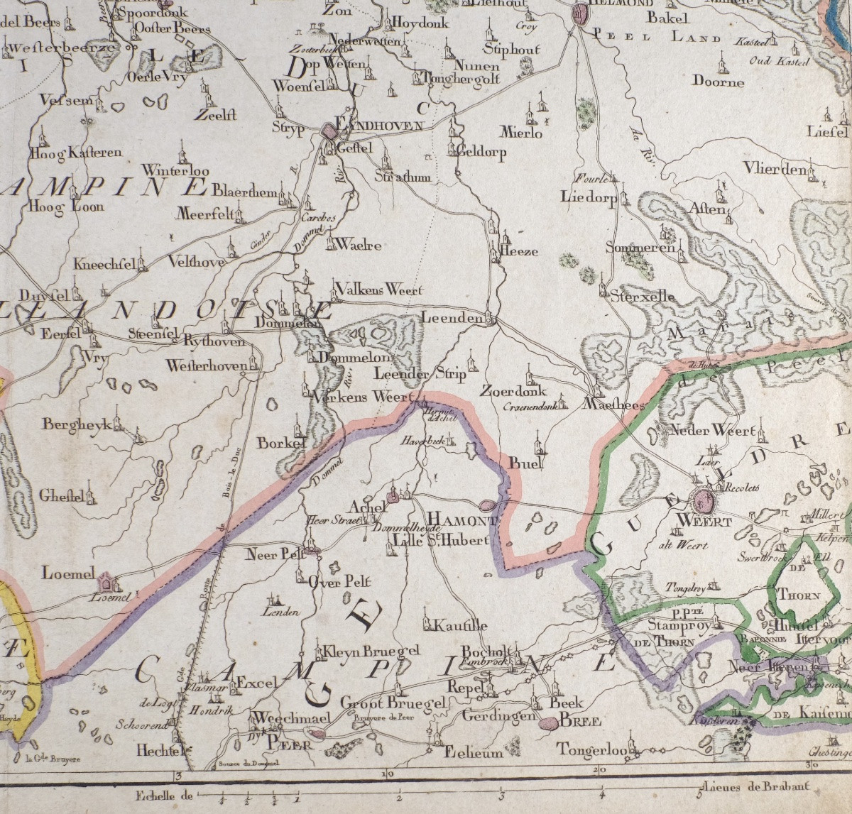 J-B DE BOUGE (1757-1833) & JEANNE MAILLART (XVIII ÈME).CARTE de BOIS-LE-DUC,BREDA,TURNHOUT,BREE-photo-4