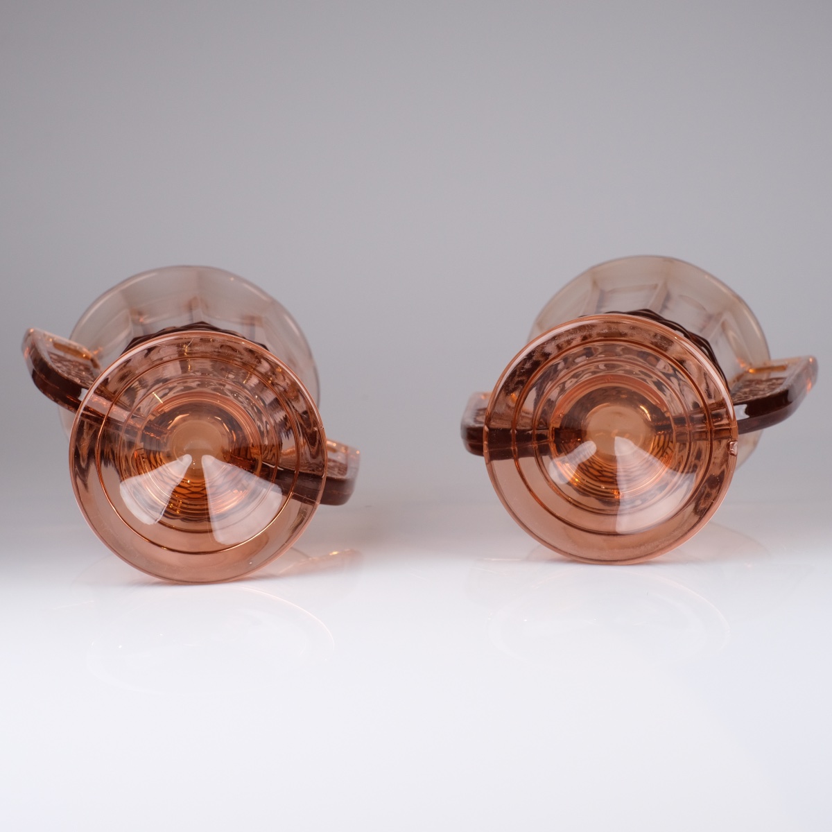 Pair Of Pink "romeo" Vases. C. Graffart - R. Delvenne. Art Deco, Circa 1935. Val Saint Lambert-photo-6