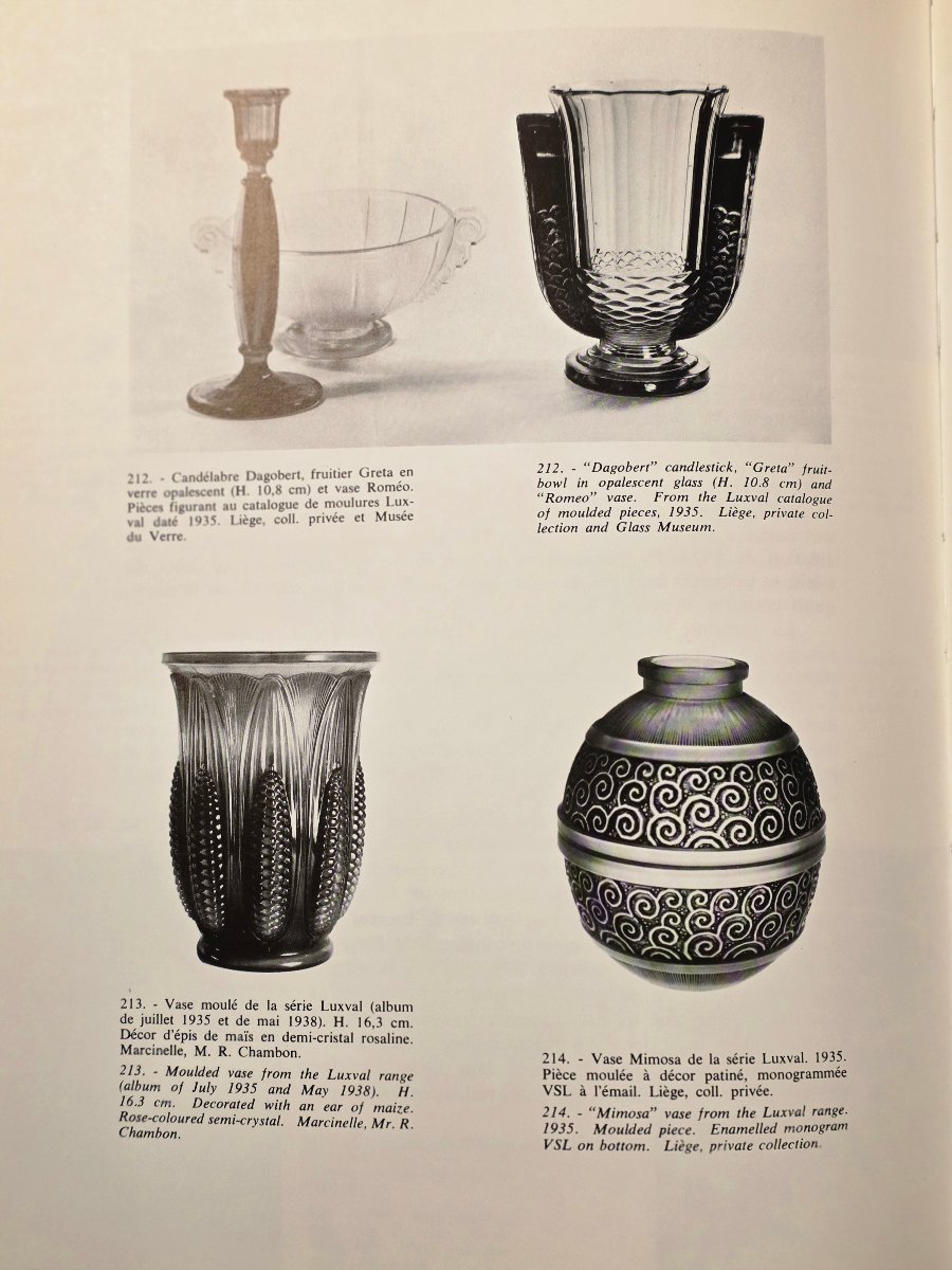 Pair Of Pink "romeo" Vases. C. Graffart - R. Delvenne. Art Deco, Circa 1935. Val Saint Lambert-photo-8