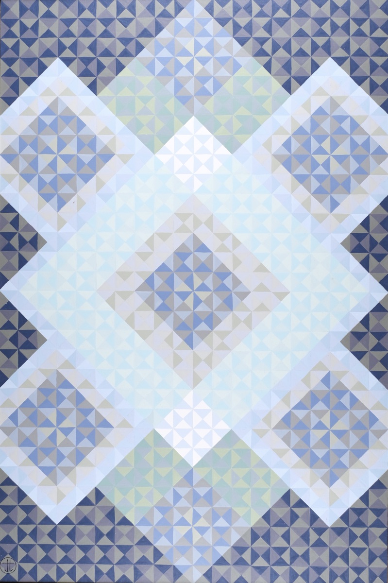 "Opus 114" Jean Lecluse (1934-2026). Op Art ou Art géométrique Abstrait. Ecole Belge-photo-2