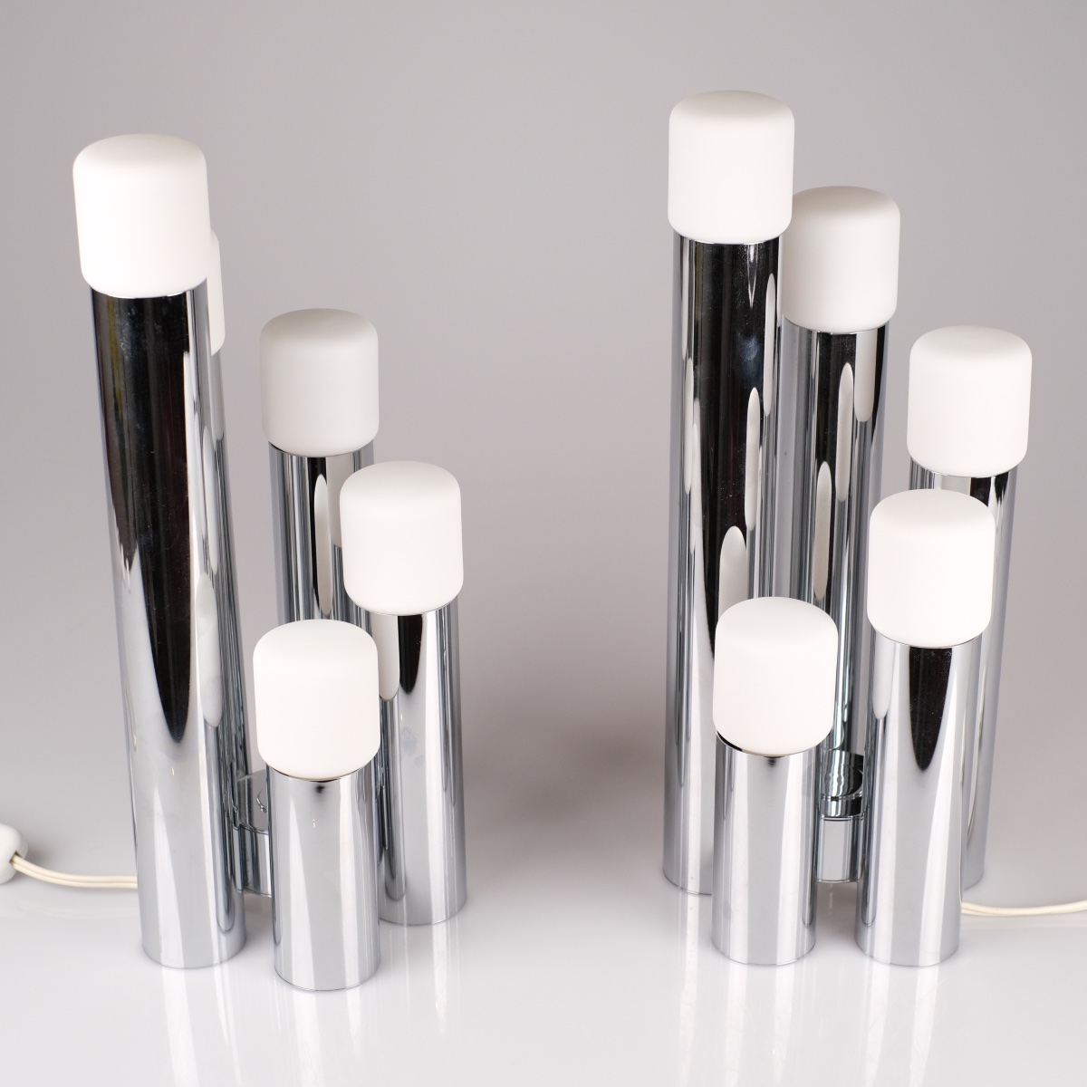 Gaetano Sciolari  Maison Boulanger. Paire de lampes ,Hollywood Regency 70'S.