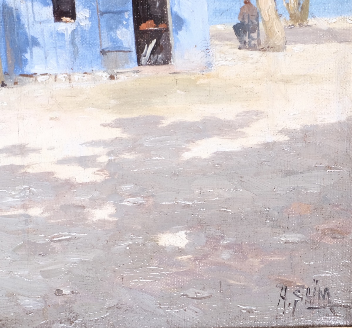 Hasan Saim (19th–20th Centuries) - The Suez Canal Near Ismailia - Orientalist Painting, Oil On Canvas.-photo-3