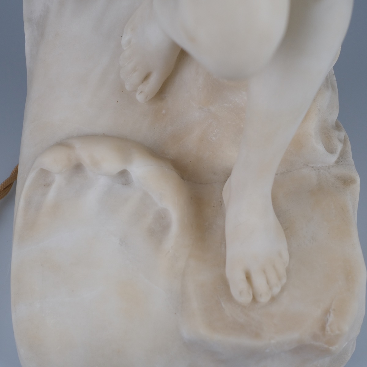 Naïade, sculpture et veilleuse, lampe Art Déco en albâtre, G. Masi (XIX-XXème,Italie).-photo-6