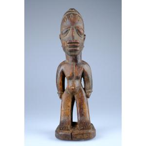 Ancient Ibeji Yoruba Twin Statuette, Nigeria ("iron" With Slave Feet). African Art.